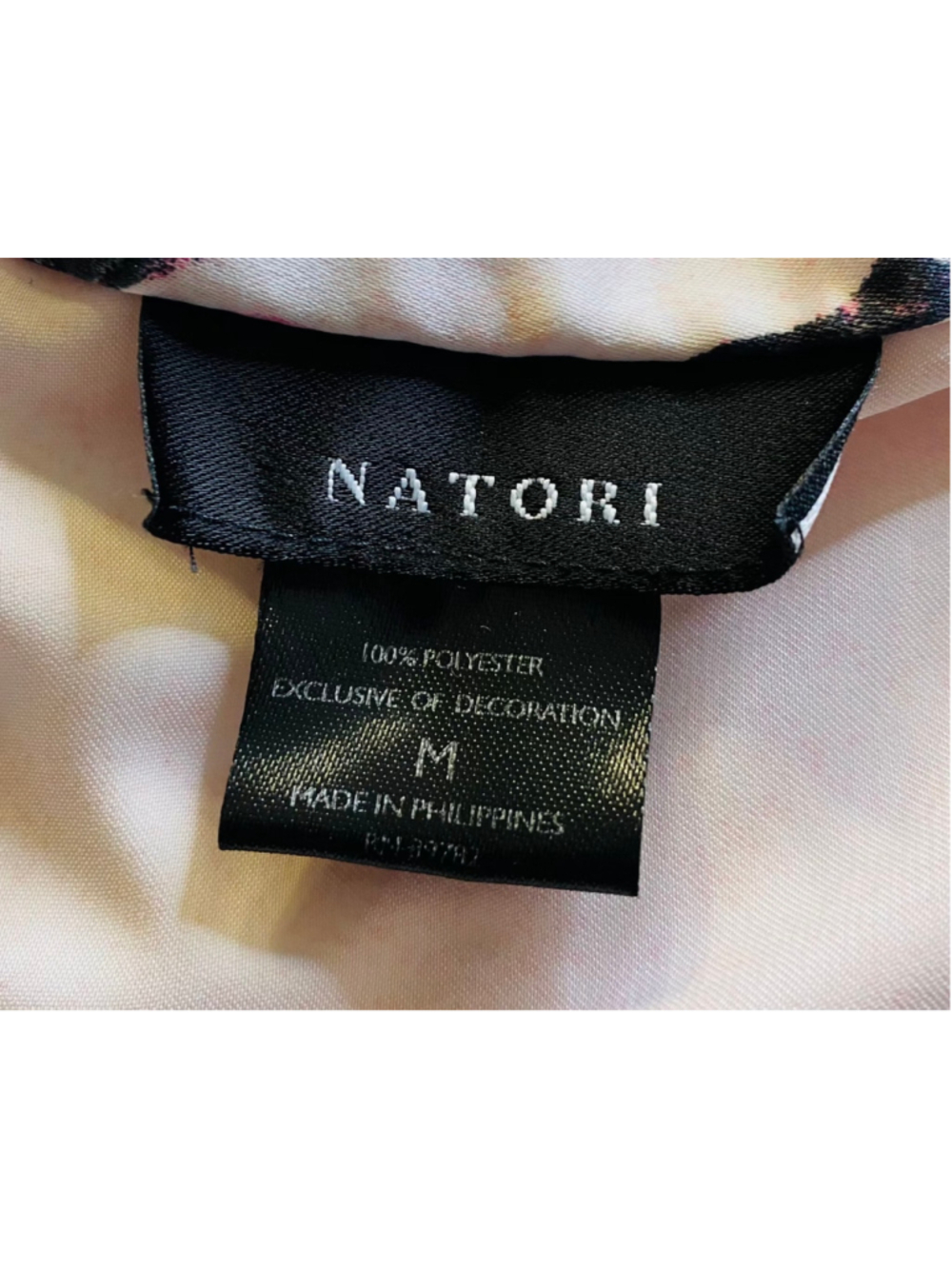Natori Women's Medium Floral Satin Pajama Set Button Front Top Pants 2-Piece - Picture 9 of 16